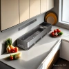 Light luxury kitchen storage rack, seasoning rack, carbon steel, no need for drilling, wall-mounted seasoning household goods, single-layer 30cm Specification image